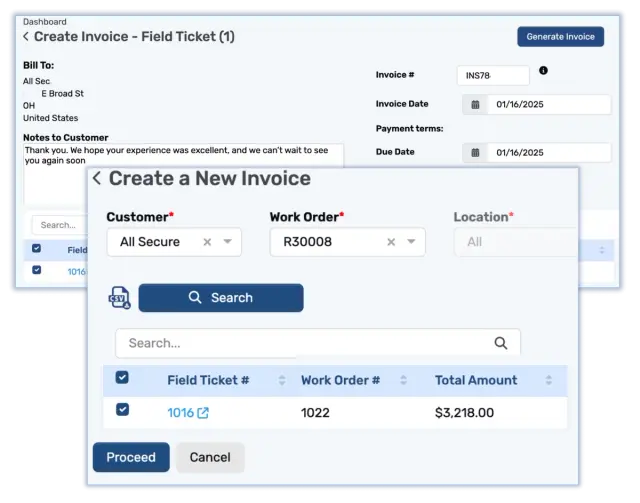 Field Service Invoicing Software