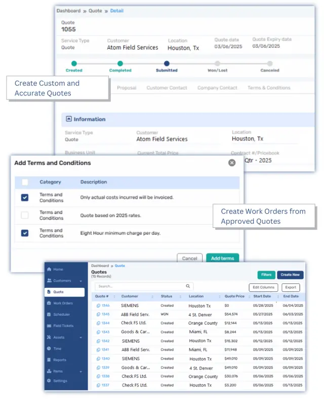 Field Service Quoting Software