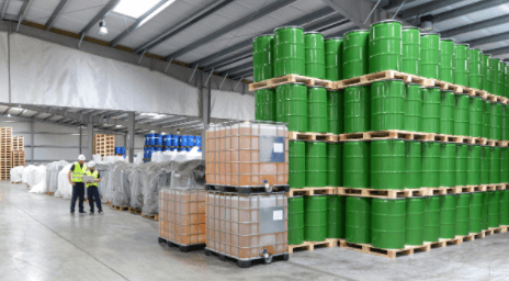 A warehouse of chemicals