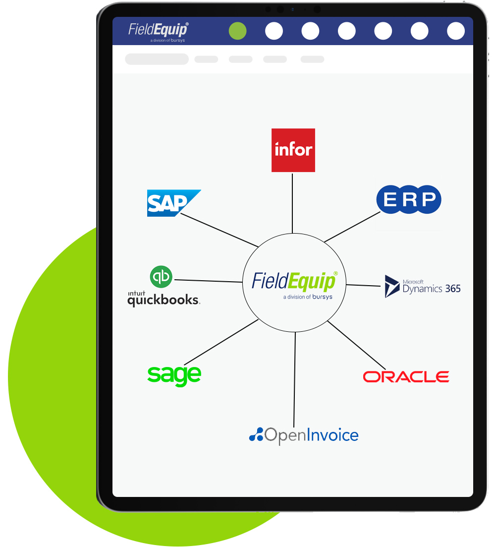 FieldEquip Integration with SAP, Quickbooks and CRM Systems