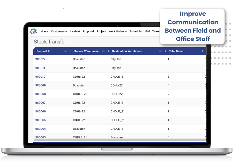 Improve communication between field and office staff