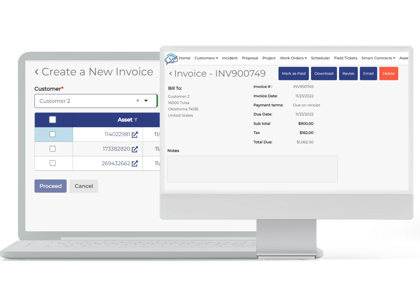 Invoicing Software Screen