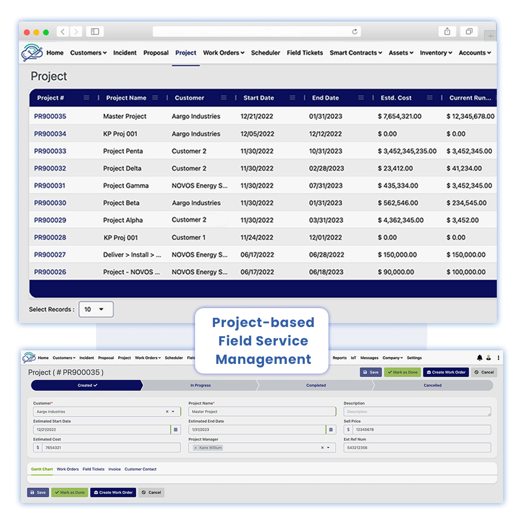 Project based Management Service