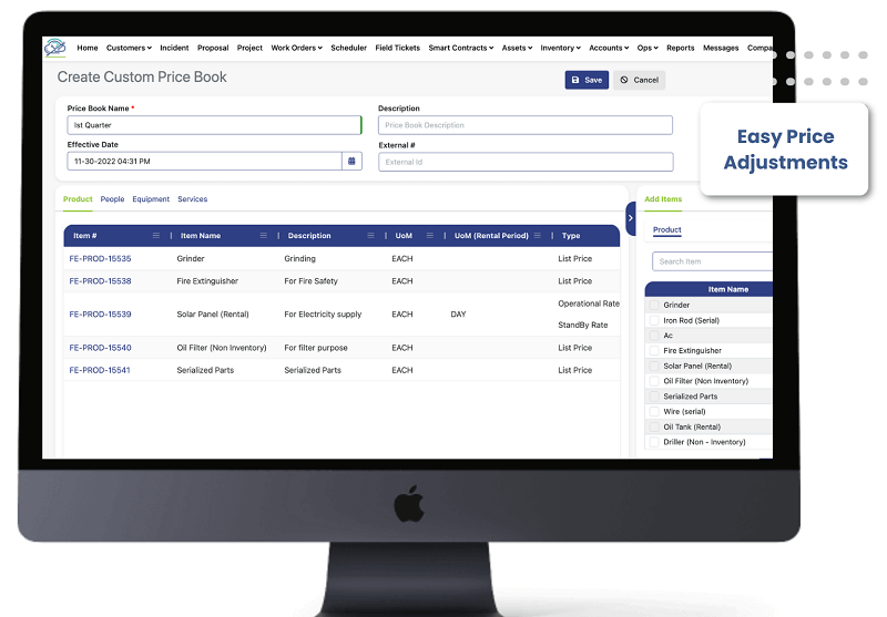 Customer Pricing Adjustments