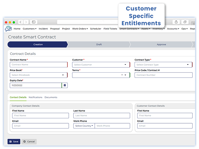 Automate the processing of customer-specific entitlements