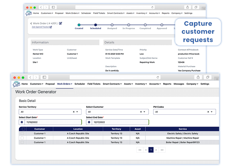 Capture detailed customer requests and eliminate