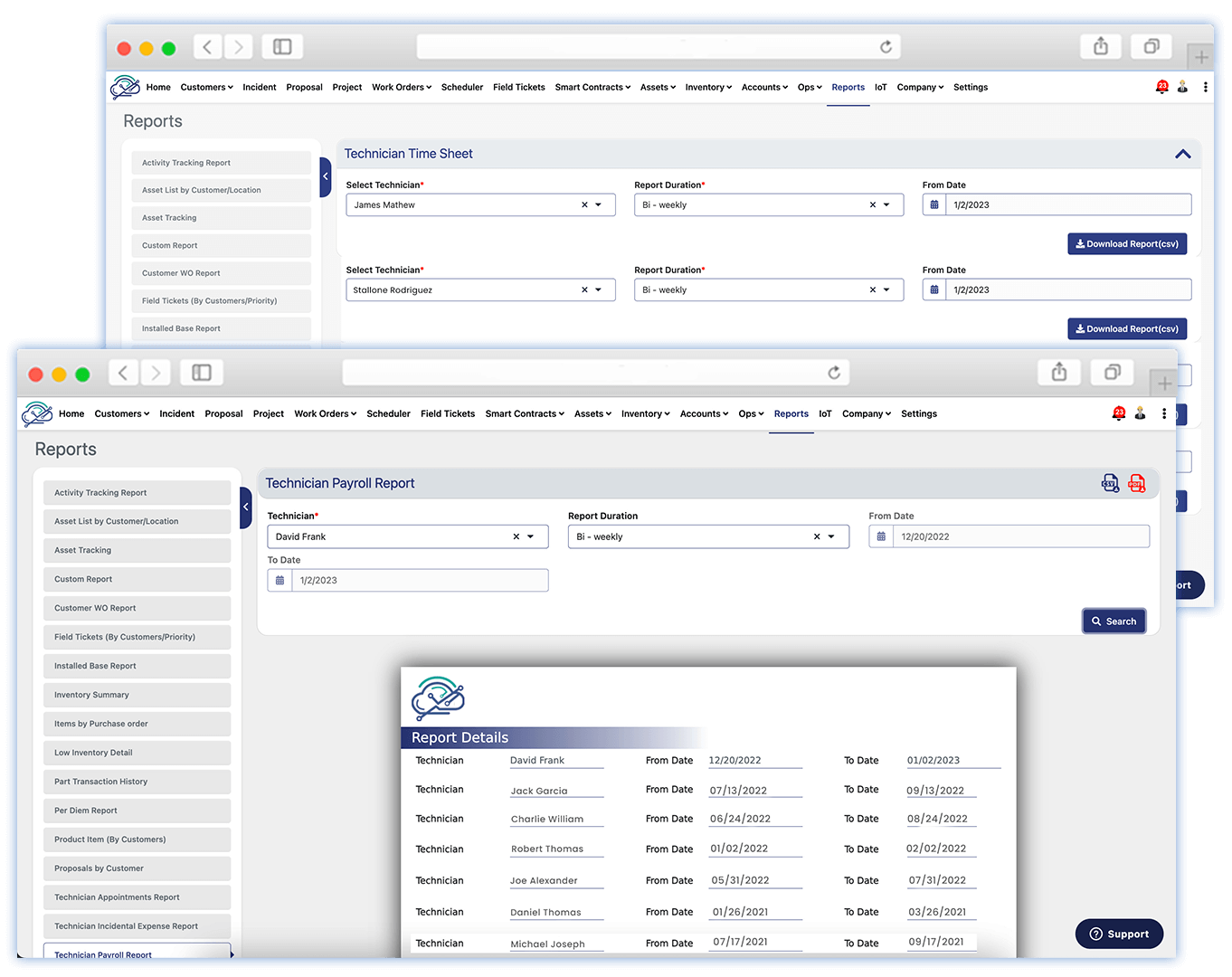 Easy handling of contract workforce payroll hours