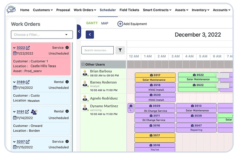 Field Service Scheduling and Dispatching