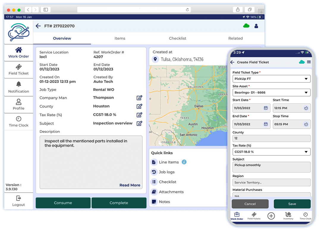 Field Ticketing Software