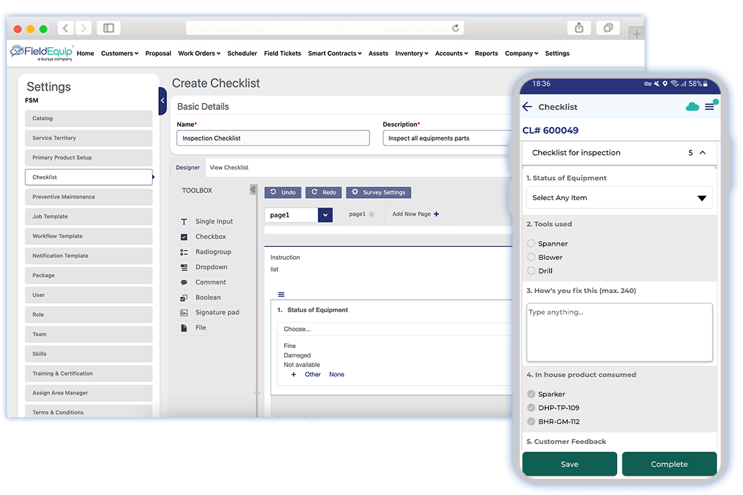 Field Service Inspection Software