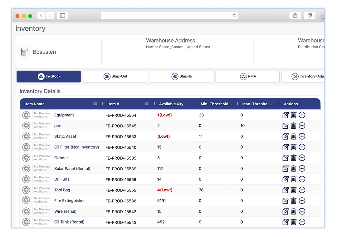 Parts Inventory Management Software