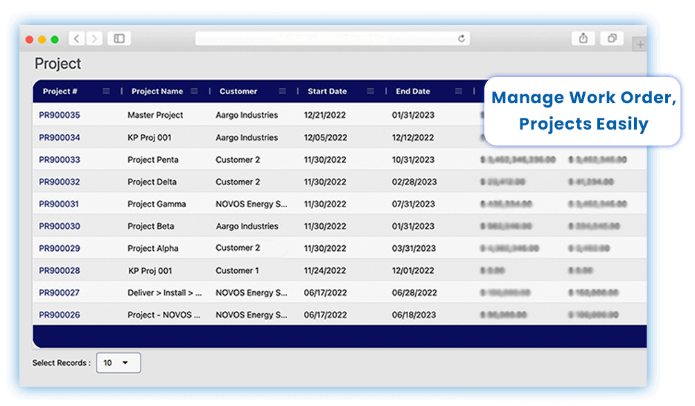 Project based Management Service software