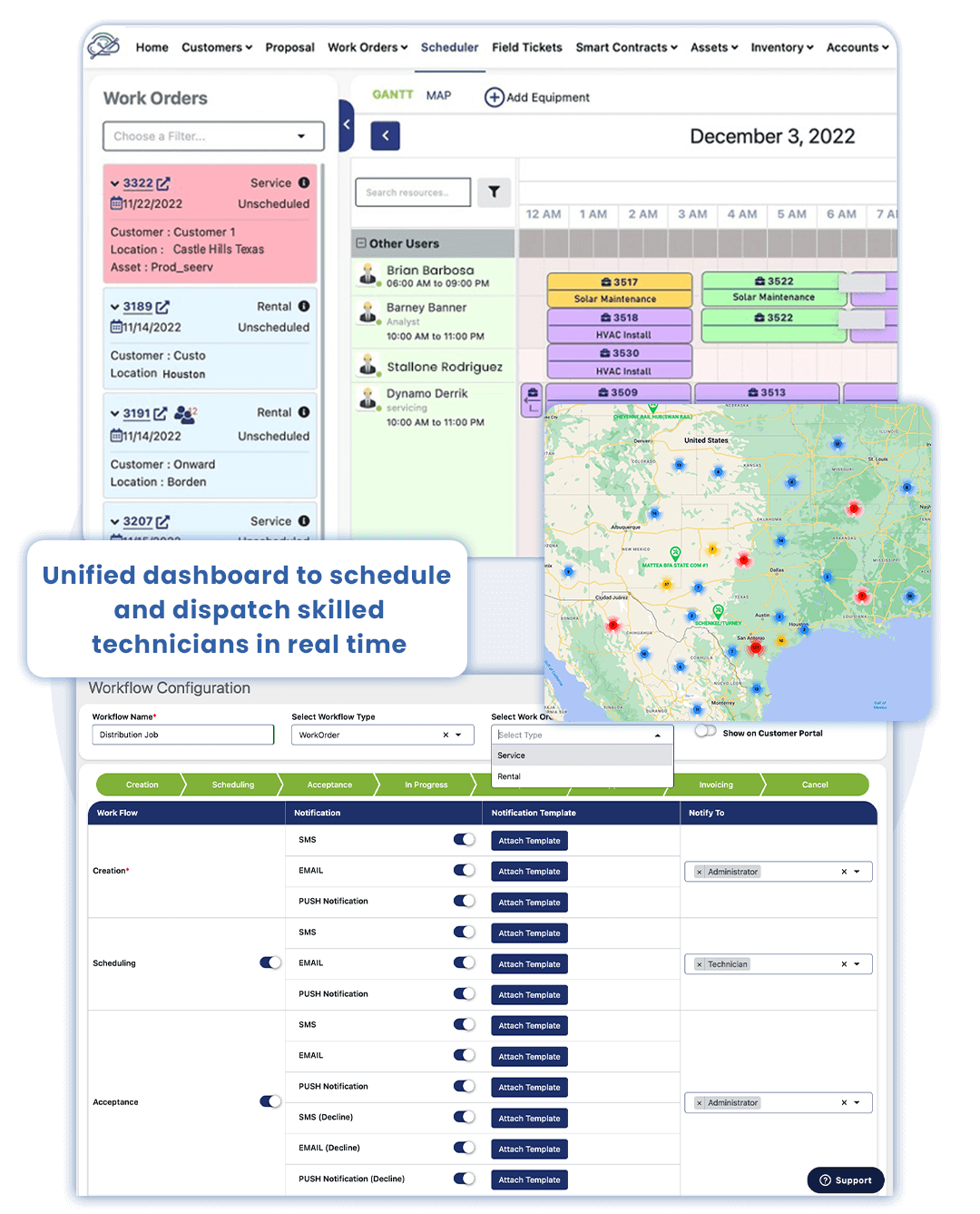 Scheduling and Dispatch software image