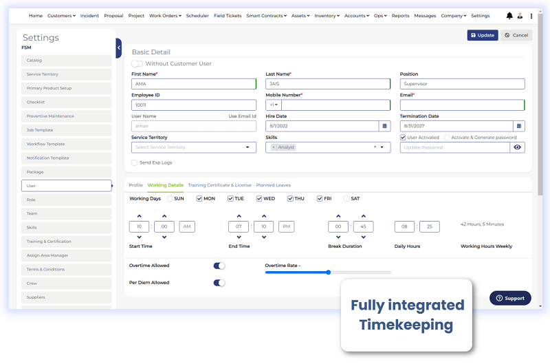 Timekeeping fully integrated