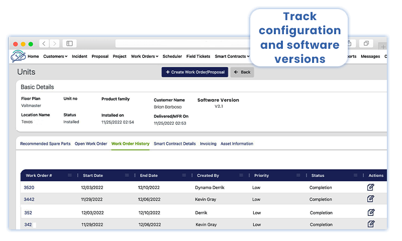 Track Software Versions