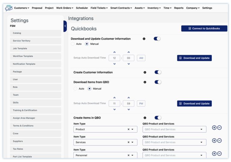 Field Service Software that Integrates with QuickBooks
