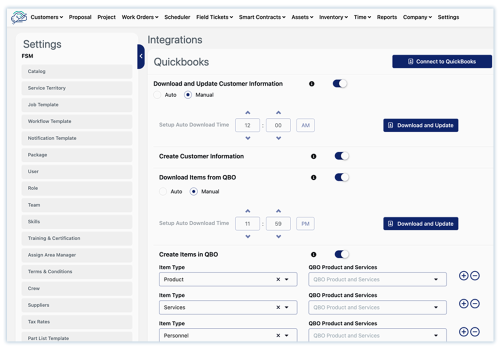 QuickBooks Integration