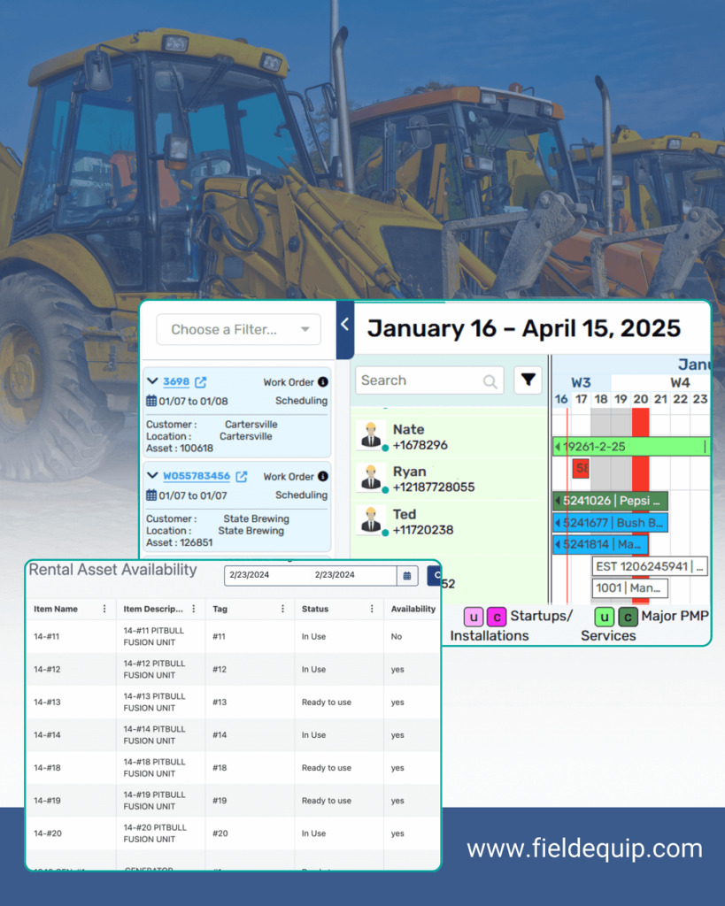 Equipment Rental Management Software - Rental & Services