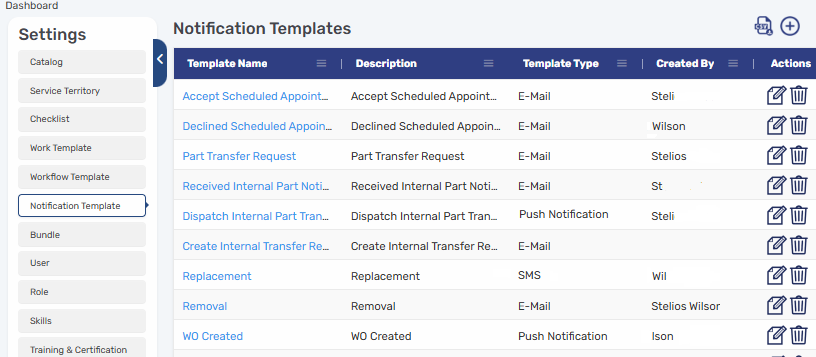 Email Text or Push Notification Setup for Job Updates