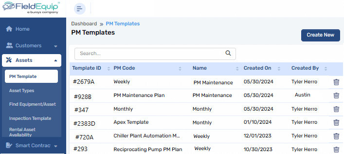 Monitor Status of Preventive Maintenance Tasks