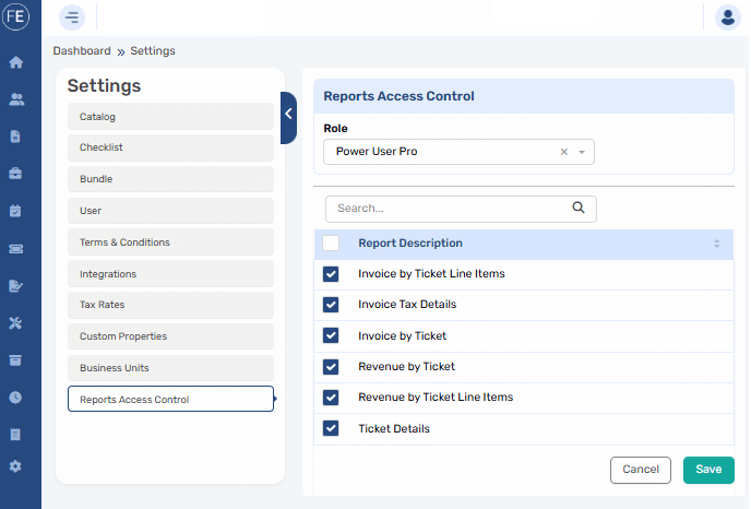 Reports Access Control