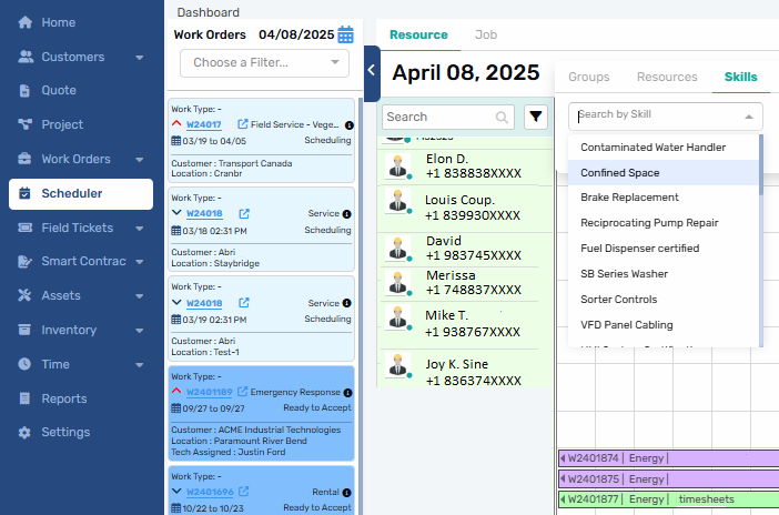 View Scheduled Work Orders on Calendar