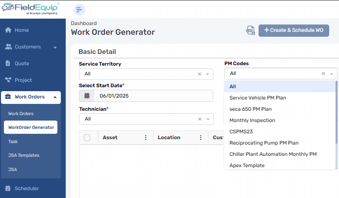 Work Order Generator